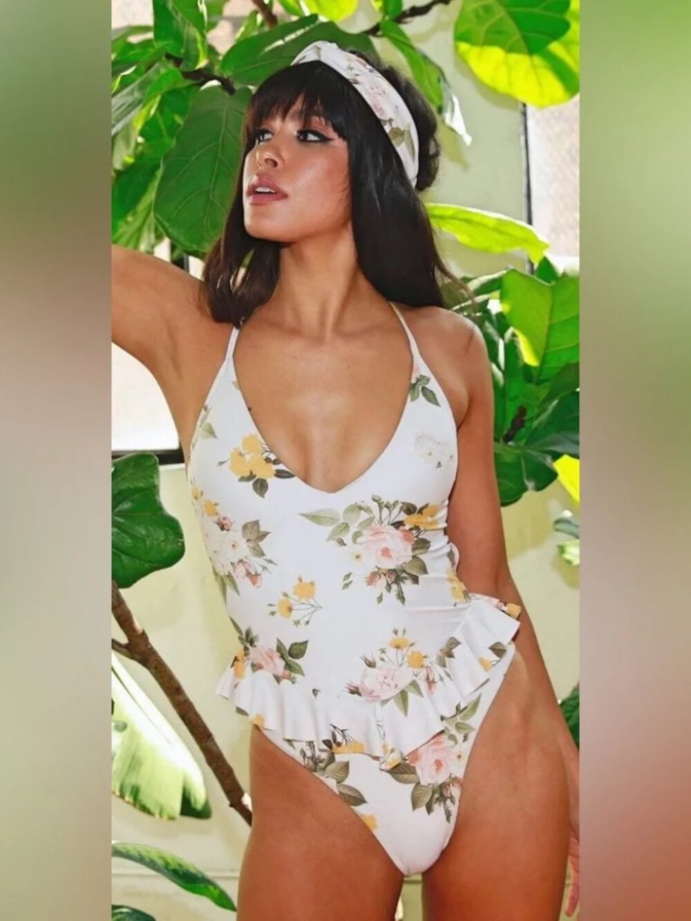 Power 2 Flower P2F Dita One Piece Swimsuit In Vintage Rose New Medium NEW